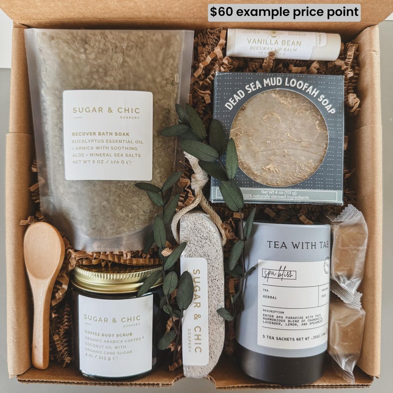 SPA GIFT, Birthday Spa Gift, Gift Basket for Mom, Birthday Gift for Her, Friend Coworker Pamper Self Care Gift, Relaxing Thank You Spa Gift image 6