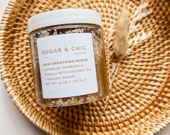 Sugar Scrub, All Natural Organic Scrub, Traditional Essential Oil Scrub, Exfoliating Scrub, Fragrance Free Body Polish, Spa Gift For Her