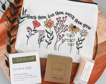 Teacher Appreciation Gift, Zip Pouch, Pencil Bag, End of Year Teacher Gift, Thank You Teacher Gift, Self Care Spa Gift for Dance Teachers