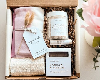 Spa Gift Set, Relaxing Birthday Gift for Her, New Mom Pamper Box, Friend Self Care Box, Coworker Thank You Thinking of you