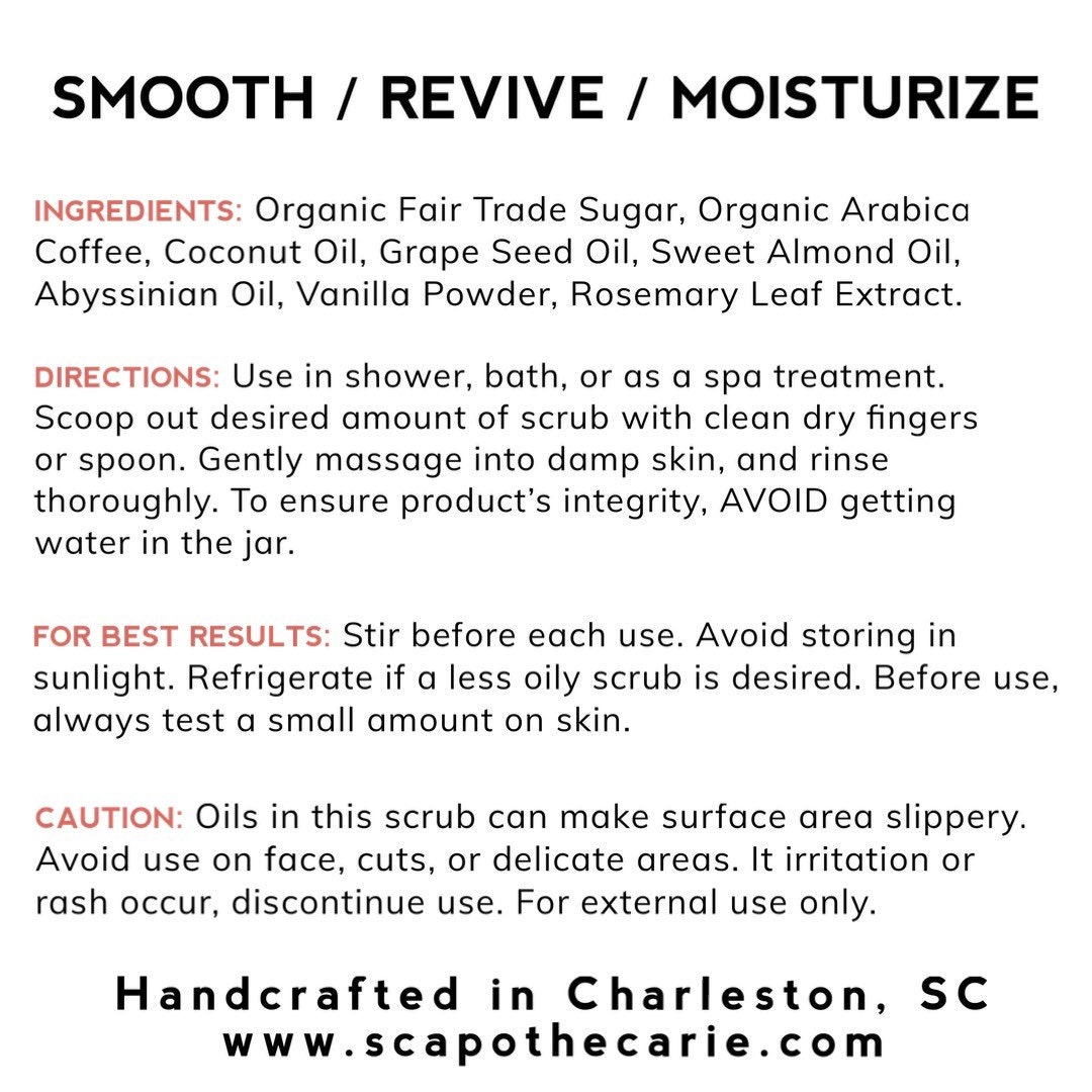 Vanilla Coffee Body Scrub All Natural Exfoliating Scrub Etsy