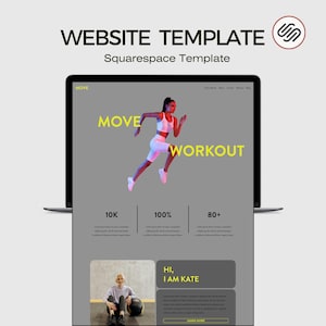 Fitness website template | Squarespace template | Wellness, coaching website | blogger blog template | website design | business templates