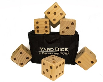 Yard Yahtzee with carrying bag and double sided score sheet!