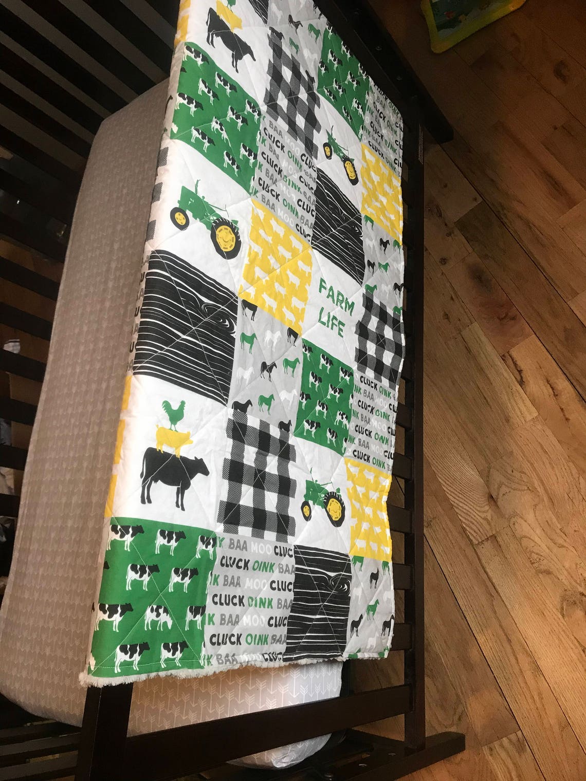 John Deere blanket green tractor blanket boy tractor Etsy