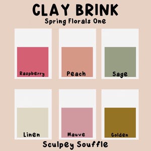 Polymer Clay Color Recipe - Signature Soufflé Clay Brink Color Palette- digital download