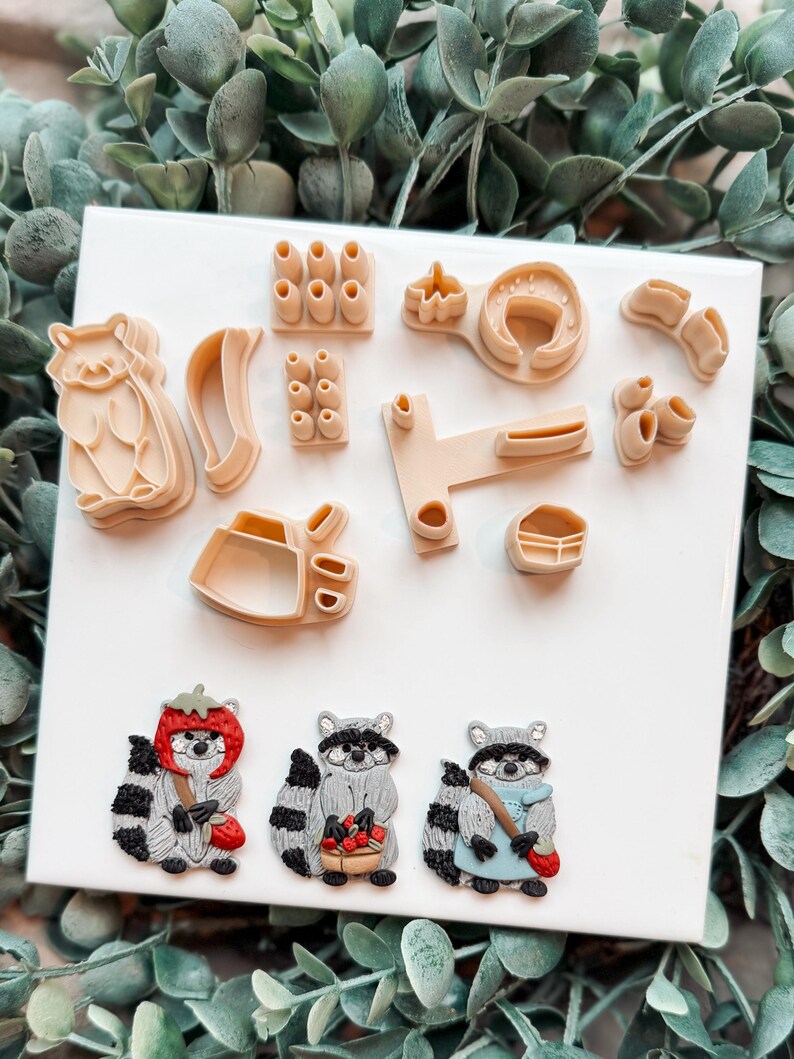 Raccoon Clay Cutter, Woodland Clay Cutter, Polymer Clay Cutter, Clay ...