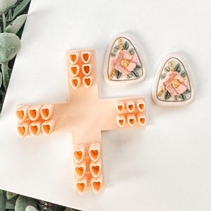 Micro petal cutter, Floral clay cutter, polymer clay cutter, clay cutter for earrings, tribal clay cutter