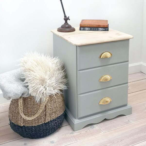 Grey Bedside Table Etsy UK