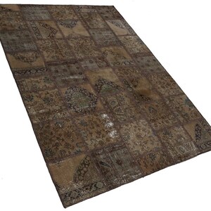 8'3"x11'6" Vintage kilim rug, thin rug, large size throw, Patchwork, Turkish Hand Knotted , traditional home decor, tribal