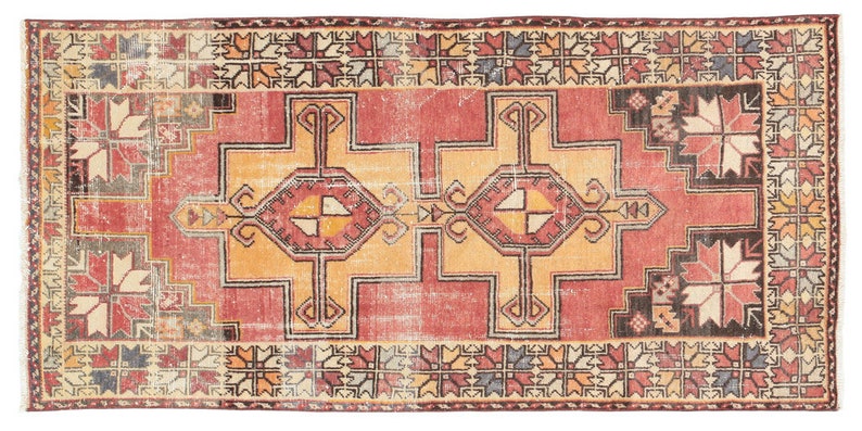 3 6x7 5 Traditional Vintage Anatolian Rug Turkish Area Worn Handmade Carpet Home Living Classic Office Decor Red