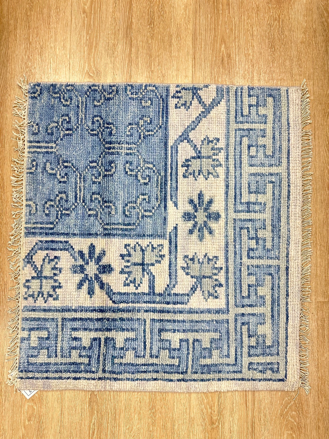 Handmade 3x3 Small Rug, Mini Floor Rug, Living Room Rug, Bathroom Mat ...