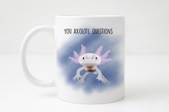 Axolotl Mug Axolotl Gift Cute Axolotl Mug Cute Axolotl Etsy