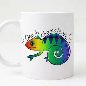 Chameleon Mug/Cute Chameleon Mug/Chameleon Gift/Lizard Mug/Cute Lizard Gift/Reptile Mug/Cute Reptile Mug/Reptile Lover Gift image 1