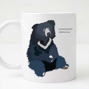 Bear Mug/Cute Bear Mug/Sloth Bear/Sloth Bear Mug/Cute Sloth Bear/Bear Water Bottle/Bear Travel Mug/Bear Camping Mug/Bear Yeti/Cute Bear Gift