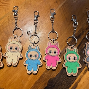 Labubu Inspired Backpack Tag | Cute Keychain Charm | Kawaii Bag Accessory | Anime-Inspired Zipper Pull | Gift for Collectors or Fans/Lafufu