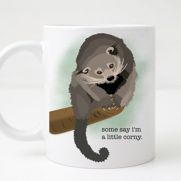 Binturong Mug/Binturong Gift/Binturong Water Bottle/Cute Binturong Mug/Bearcat Mug/Bear Cat Mug/Cute Bearcat Mug/Binturong Lover Gift