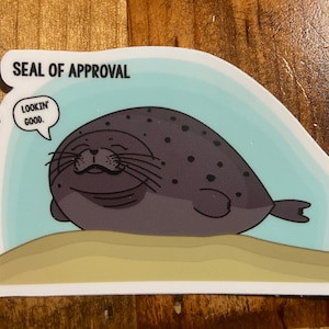Cute Seal Sticker-Seal of Approval-Waterproof Animal Sticker
