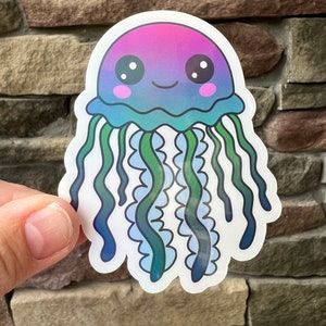 Jellyfish Sticker, Cute Jellyfish Sticker, Journal Sticker, Water Bottle Sticker, Computer Sticker
