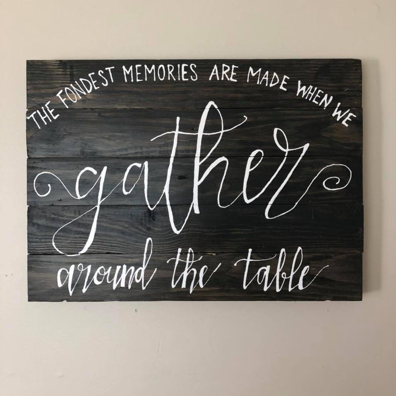 Gather Around the Table Pallet Wood Sign Etsy