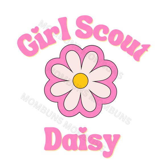 Girl Scout Daisy Pink Retro SVG PNG PDF Download for Etsy