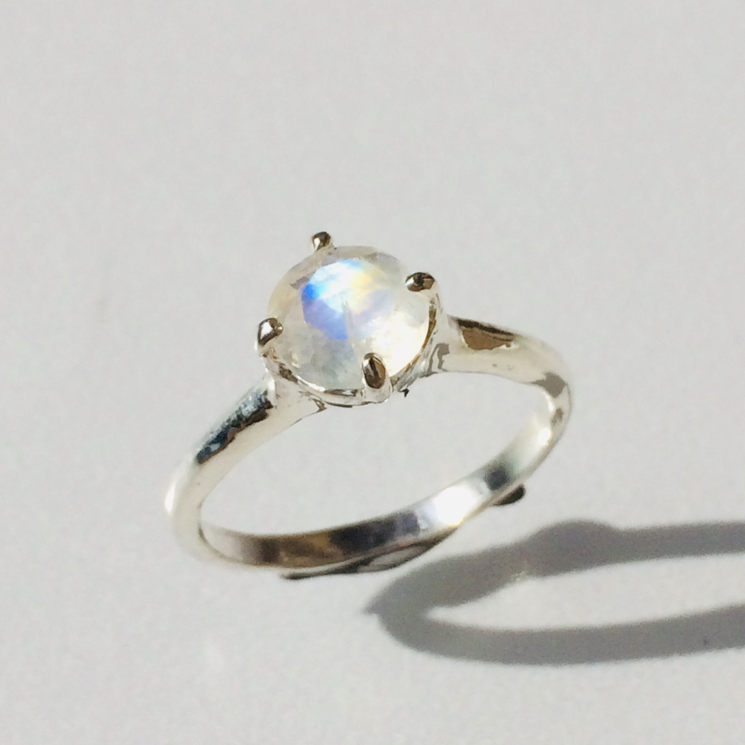Moonstone Engagement Ring Alternative Wedding Jewelry - Etsy