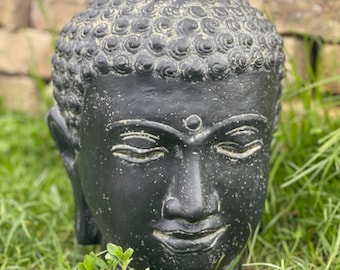 Buddhakopf - 30cm - CASTSTONE - für Außen und Innen