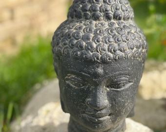 Buddhakopf - 25cm - CASTSTONE - für Außen und Innen