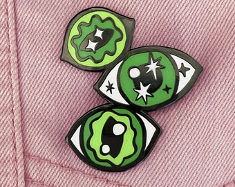 Creepy Eyes Glow-in-the-Dark enamel pin - Halloween pin - Horror gifts