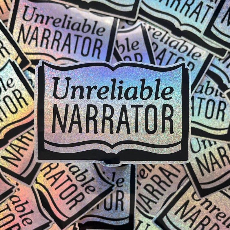 Narrator Sticker Unreliable Narrator Vinyl Sticker - Etsy