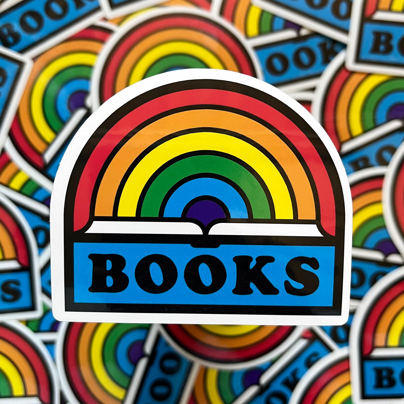Rainbow Books Vinyl Sticker - Reading Rainbow - Etsy
