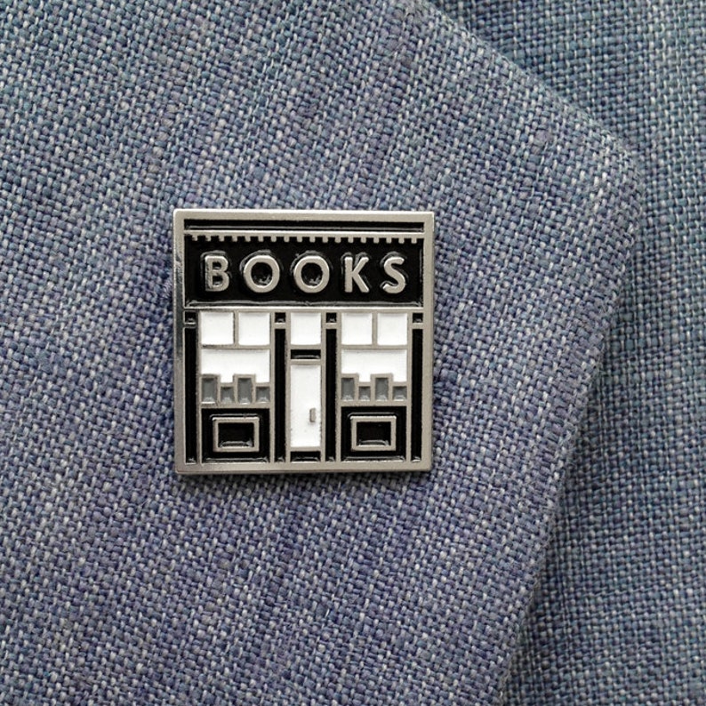 Book Shop enamel pin books pin gift for book lovers Etsy