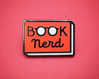 Book Nerd enamel pin - Book enamel pin - Reading Pin - lapel pin - bookish pin - book pin - literary pin