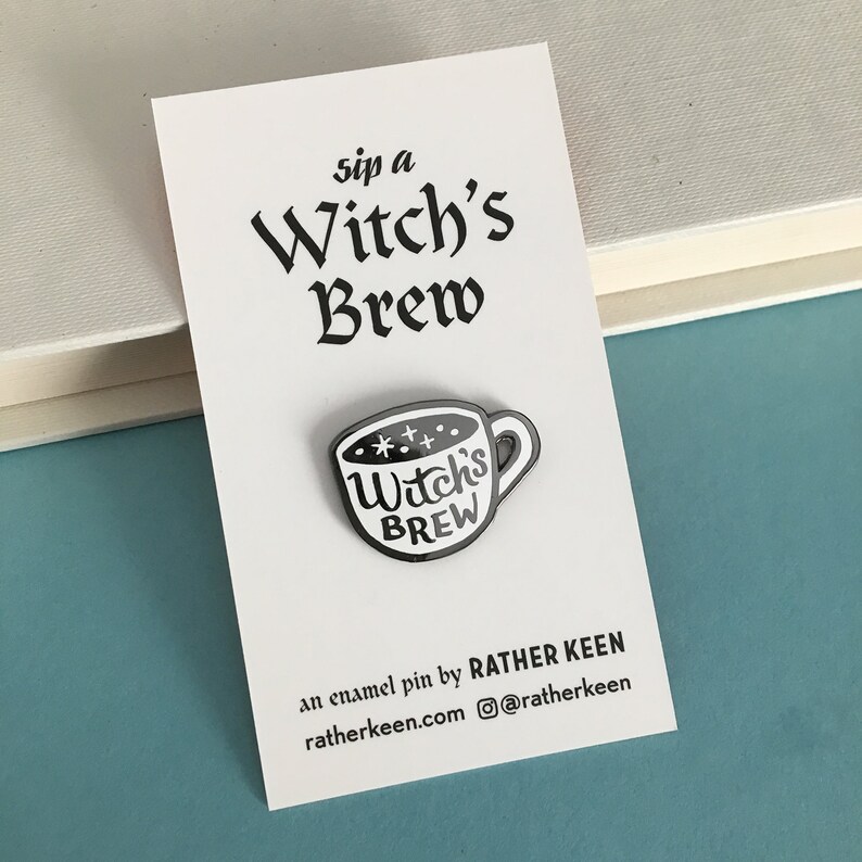 Witch's Brew Mug Enamel pin  witchy  witch jewelry image 4