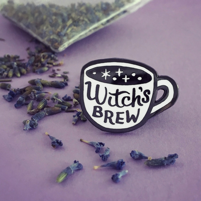 Witch's Brew Mug Enamel pin  witchy  witch jewelry image 1