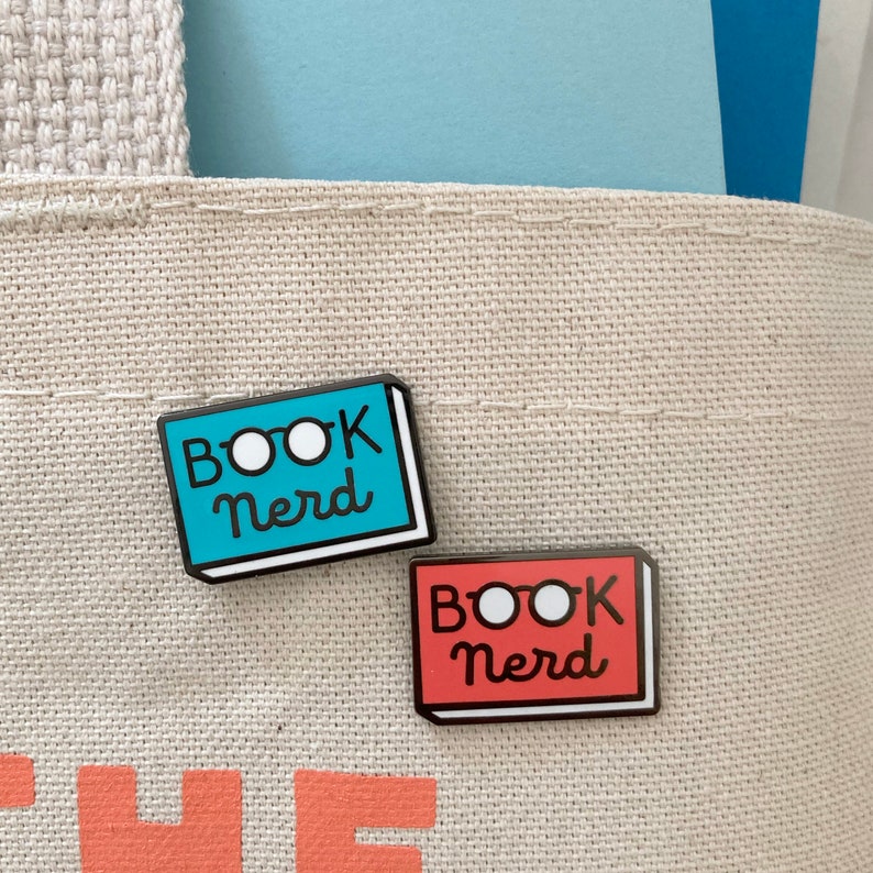 Book Nerd enamel pin Book enamel pin Reading Pin lapel pin bookish pin book pin literary pin image 4