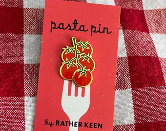 Tomatoes enamel pin - foodie gift - tomato pin - foodie pin - chef gift - food lover gift