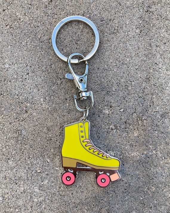 Roller Skate, Skate Charm, Purse Charm, Glow in the Dark, Keychain