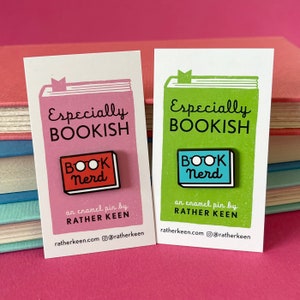 Book Nerd enamel pin Book enamel pin Reading Pin lapel pin bookish pin book pin literary pin image 3