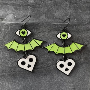 Spooky Earrings - Halloween earrings - goth jewelry - goth earrings - witchy - witch jewelry - monster jewelry