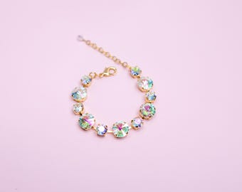 Pulsera Rivoli de 12/8 mm con transmisión: elija el color y el largo del engaste