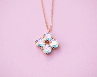 8 mm klavertje 4 stenen ketting Transmissie: kies de kleur van de instelling