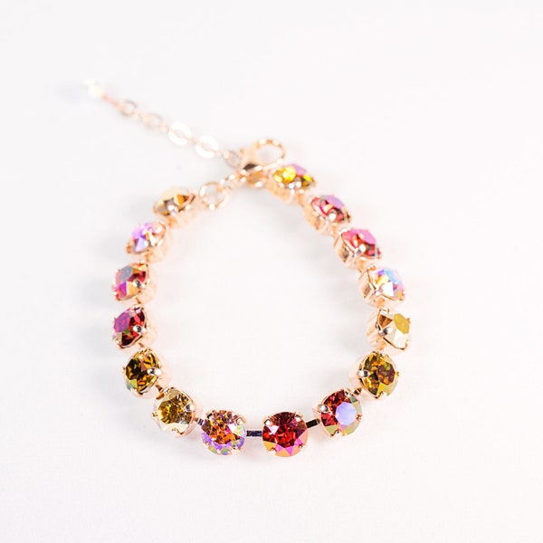 Sedona Crystal Swarovski Rose Gold Bracelet- 8mm