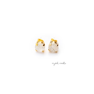 8mm Crystal Crackle Studs or leverback drops