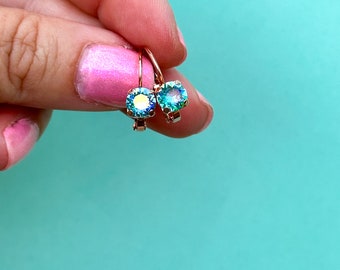 6mm Lt Turquoise AB Studs or Drops