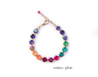 Caribbean Splash 8mm Bracelet - Choose setting Color