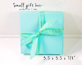 Small Gift Box 3.5"x3.5" - Robins Egg Blue