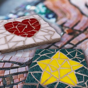 How to Make a Pair of Mosaic Coasters - Online Course Tutorial - Learn Mosaic Art for Beginners - 1 day 5 Classes