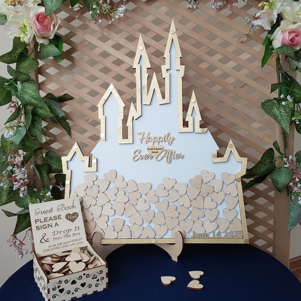 Wonderland Castle Guest Book Drop Box, Golden Castle, Fairytale Theme Wedding, Alternative Box Guest Book, Wonderland Wedding Theme,