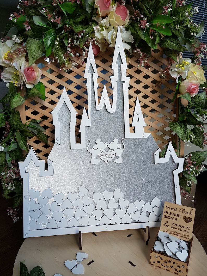 Castle Guest Book Alternative Drop Box Wonderland Guestbook Baby Shower Guest Book Fayritale Guestbook Personalized Princess Guestbook image 7