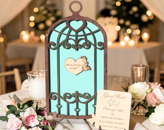 Personalized Birdcage Wedding Guest Book Alternative Ceremony Sign